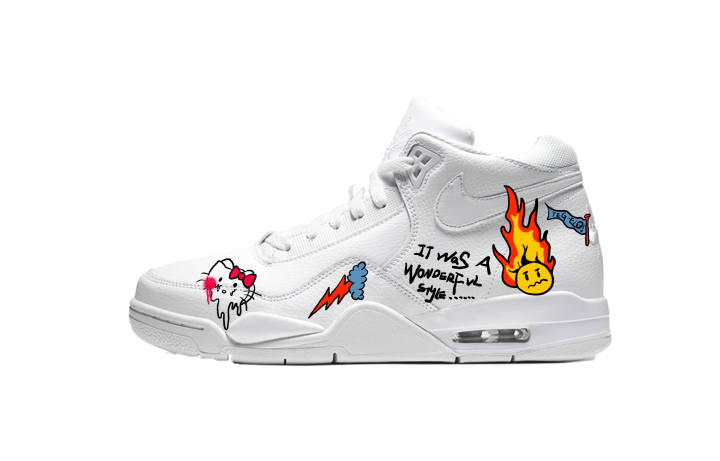 Nike Nike Flight Legacy Mid top Vintage Basketball Shoes Unisex White
