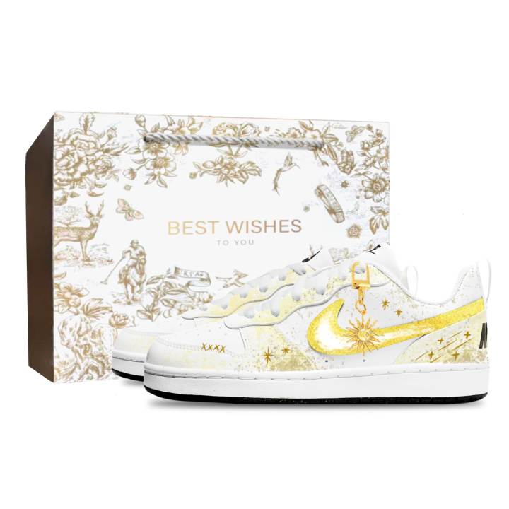 Nike Nike Court Borough Synthetic Leather Abrasion Resistant Low top Kids' Skateboarding Shoes Unisex