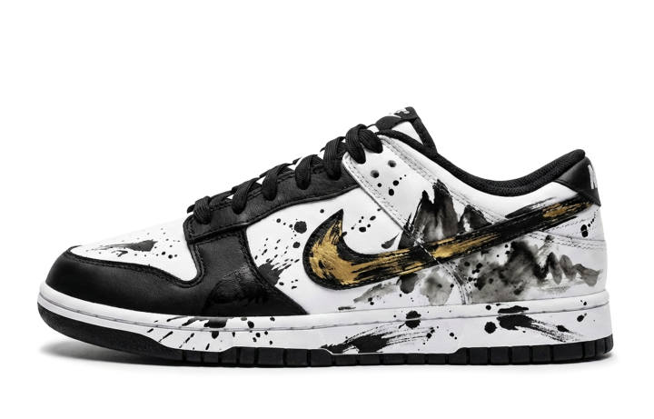 Nike Nike Dunk Walking Planet, Ink Dyed Golden Mountain Slip Resistant Slip Resistant Low top Skateboard Shoes Men's