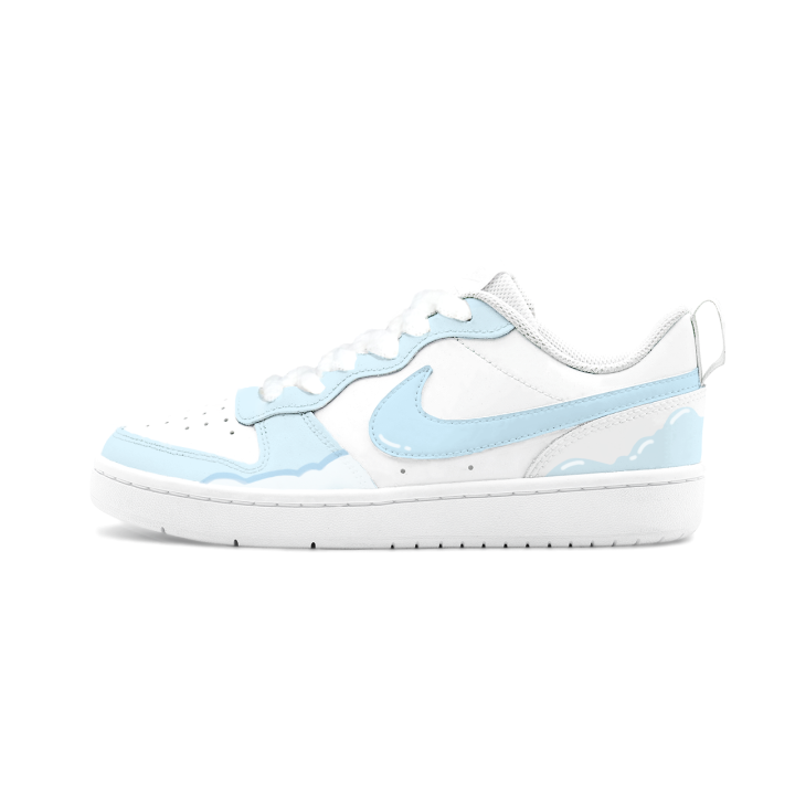 Nike Nike Court Borough Big Fish Manufacturing, Cloud Mist Cotton Cloud Leather Abrasion Resistant Breathable Low top
