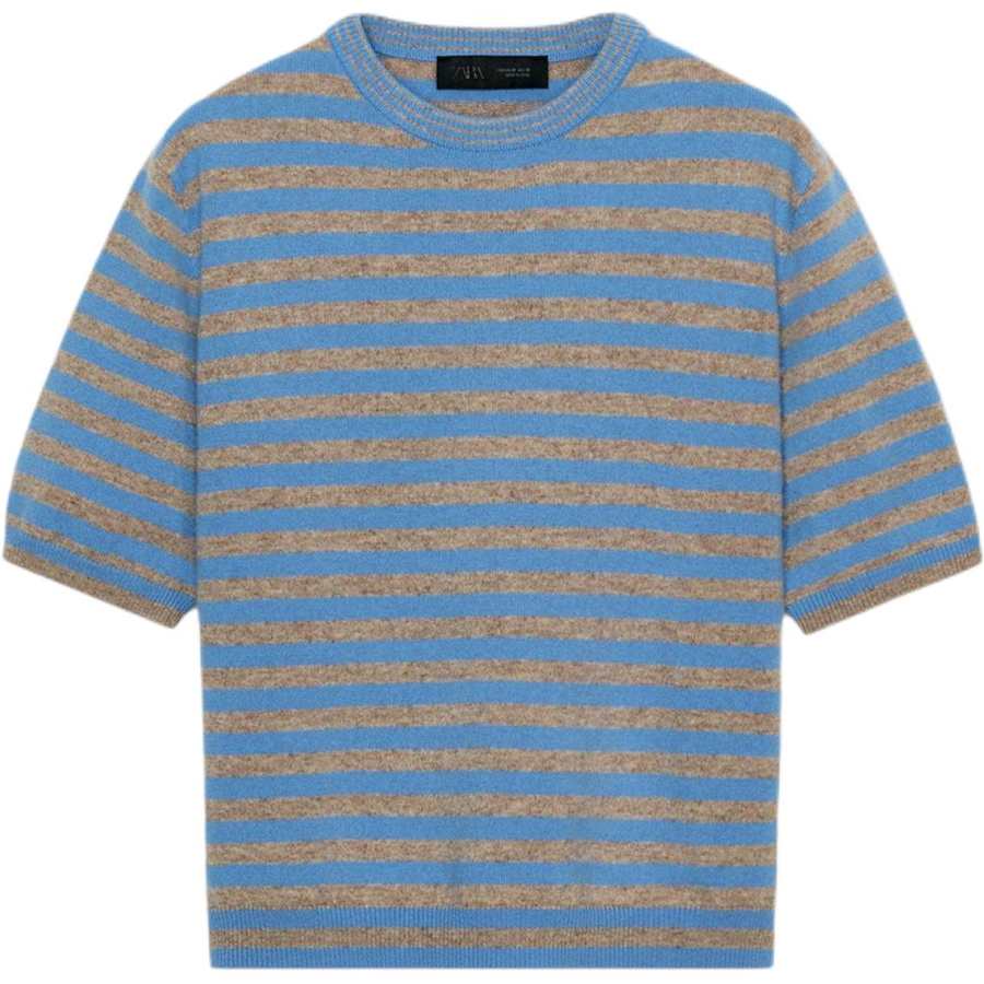 ZARA Sweaters Women's Gray/Blue Crew Neck Moderate Other