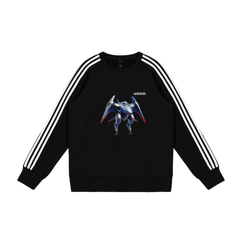 Adidas Adidas Sweatshirts Men's Black Crew Neck Moderate