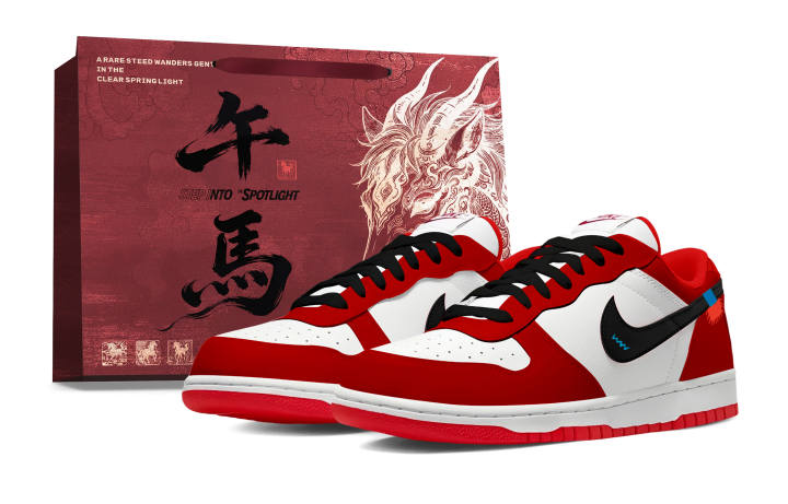 Nike Nike Big Chicago Fireworks, Special Packaging Coverage Cushioning Low top Skateboard Shoes Men's Red