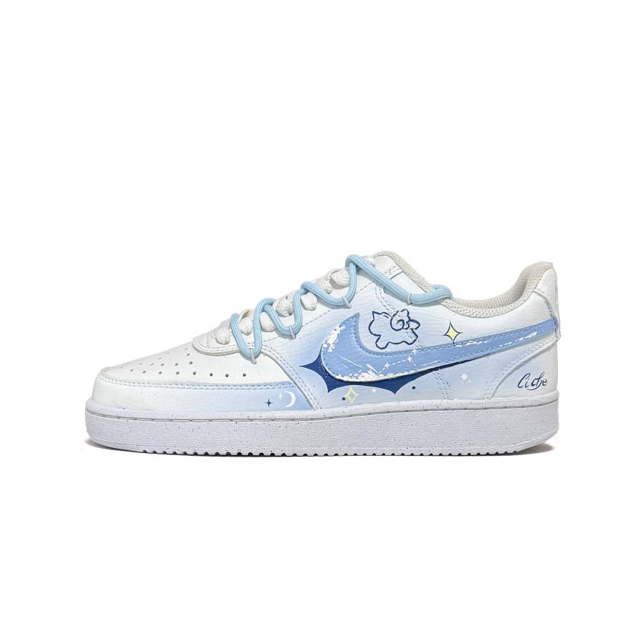 Nike Nike Court Vision 1 Cloud Horse Star Low top Skateboard Shoes Women's Blue