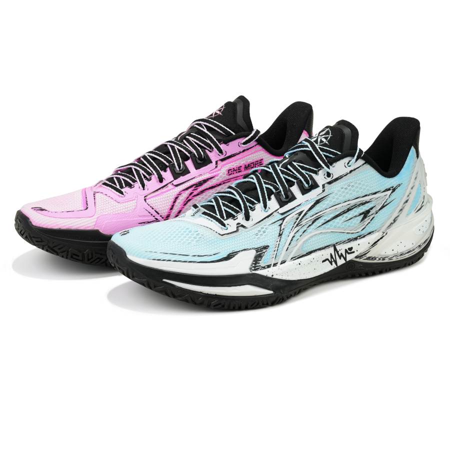 Li-Ning Li Ning Blade 6 V2 Low top Basketball Shoes Unisex Blue Pink