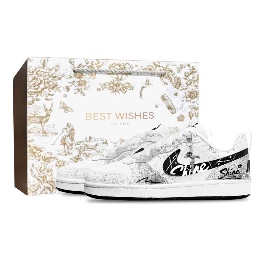 Nike Nike Court Borough Abrasion Resistant Breathable Low top Kids' Skateboarding Shoes Unisex