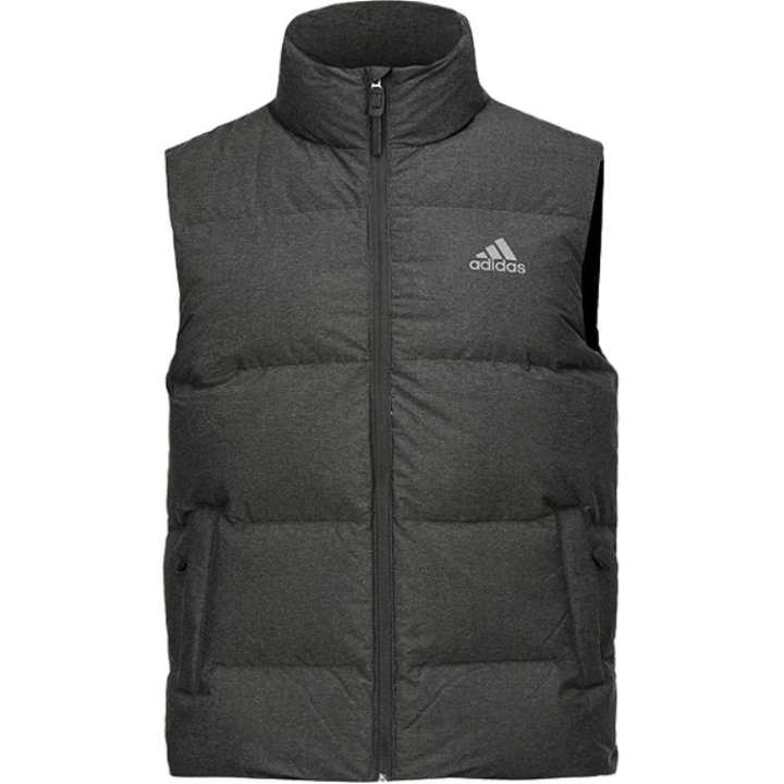 Adidas Adidas Down Vests Men's Gray Stand Collar Moderate Other