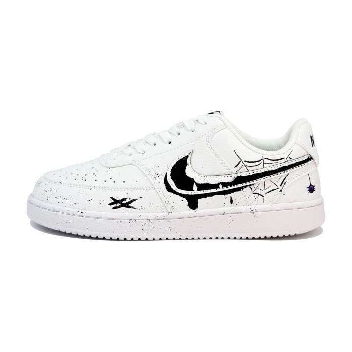 Nike Nike Court Vision 1 Magic Forest Leather Cushioning Abrasion Resistant Slip Resistant Low top Skateboard Shoes Unisex