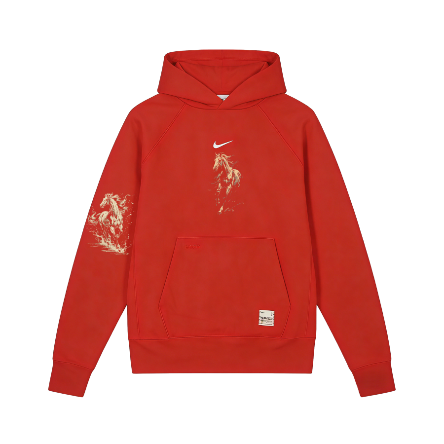 Nike Nike Sportswear Horse Year Limited Fleece Lined Comfortable Soft Casual Hooded Long Sleeved Sweatshirt Unisex