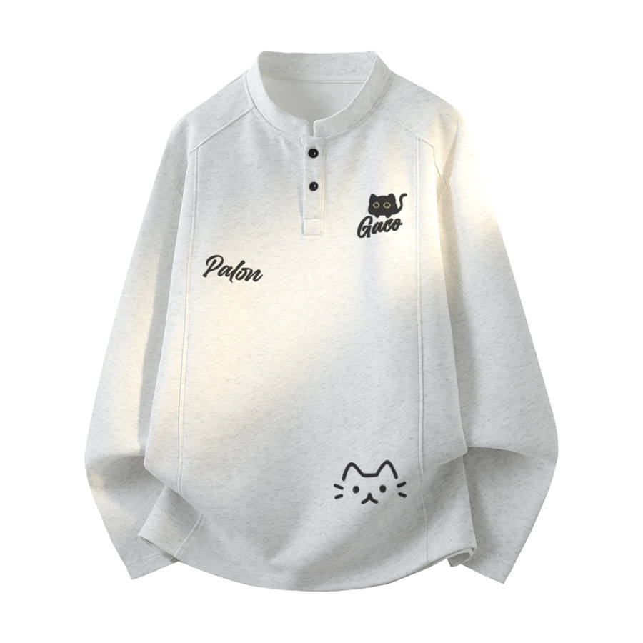 PAL ONGACO T Shirts Unisex Henry Collar Moderate Straight Fit