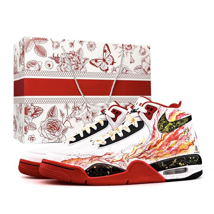 Nike Nike Flight Legacy Flame Koi Pattern Special Shopping Bag Cushioning Abrasion Resistant Slip Resistant Mid top