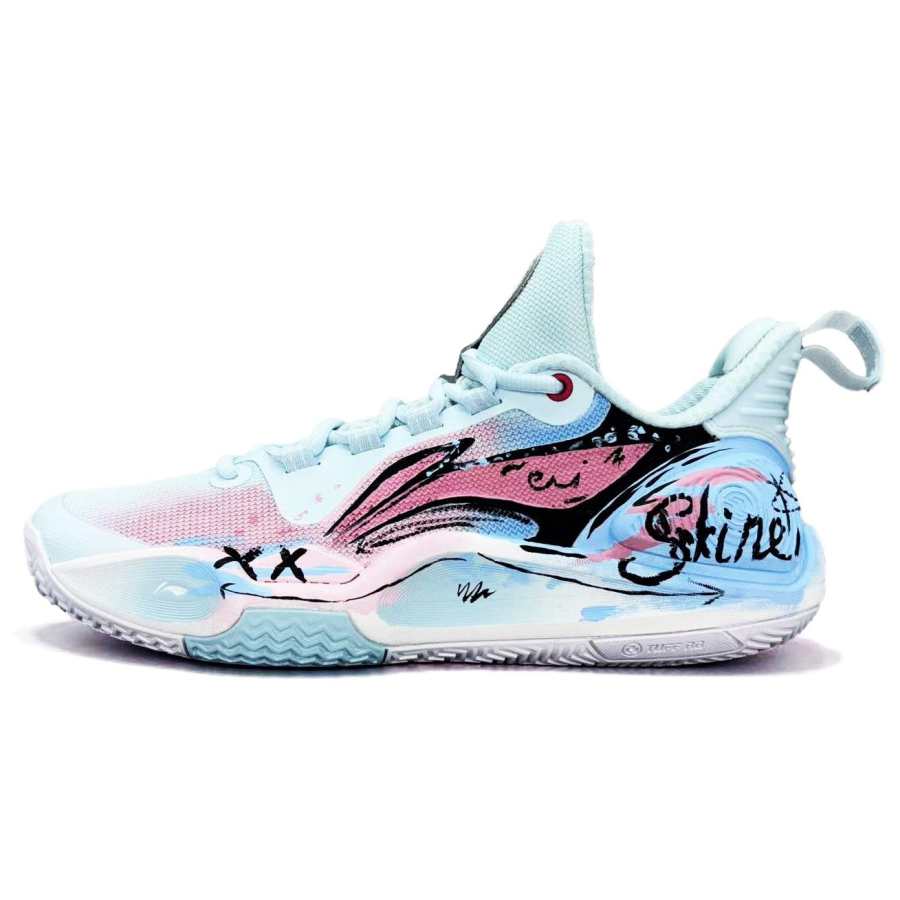 Li-Ning Li Ning Speed 9 American Graffiti Fabric Cushioning Slip Resistant Abrasion Resistant Rebound Low top Basketball Shoes