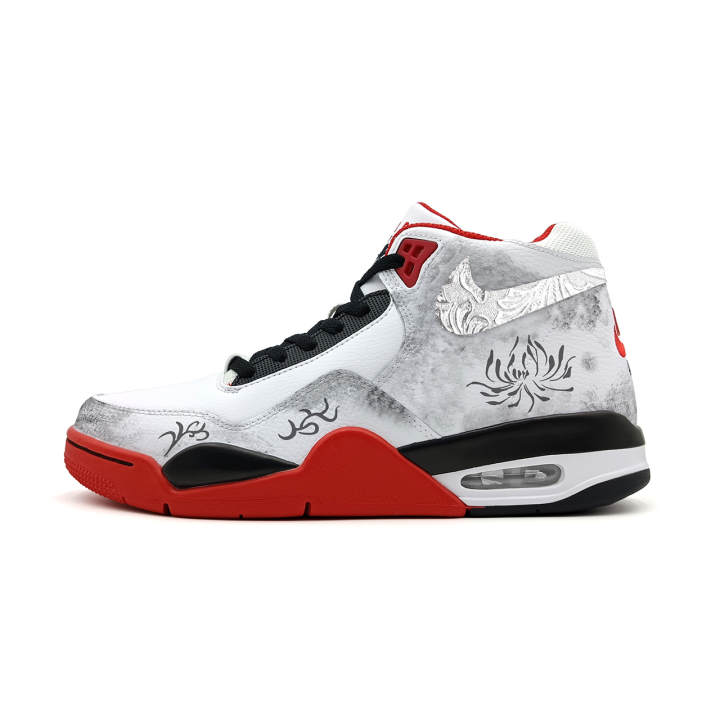 Nike Nike Flight Legacy Mid top Vintage Basketball Shoes Unisex Red Black Gray