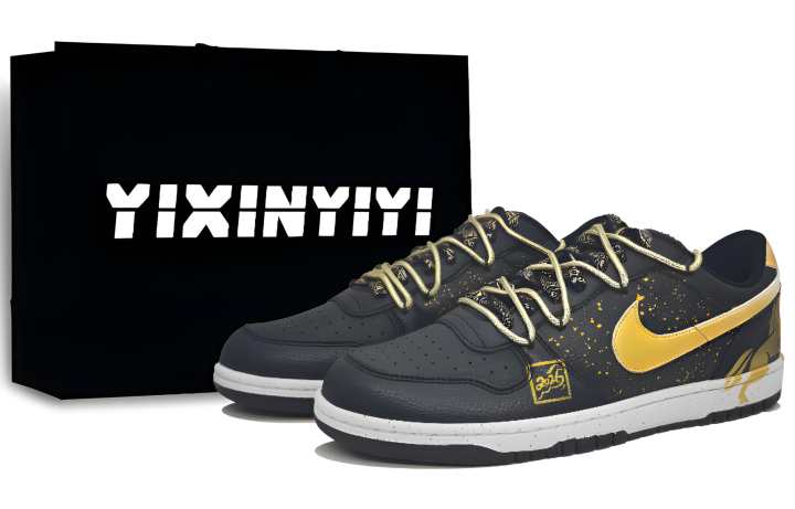 Nike Nike Big Abrasion Resistant Breathable Low top Skateboard Shoes Unisex Sunshine Gold