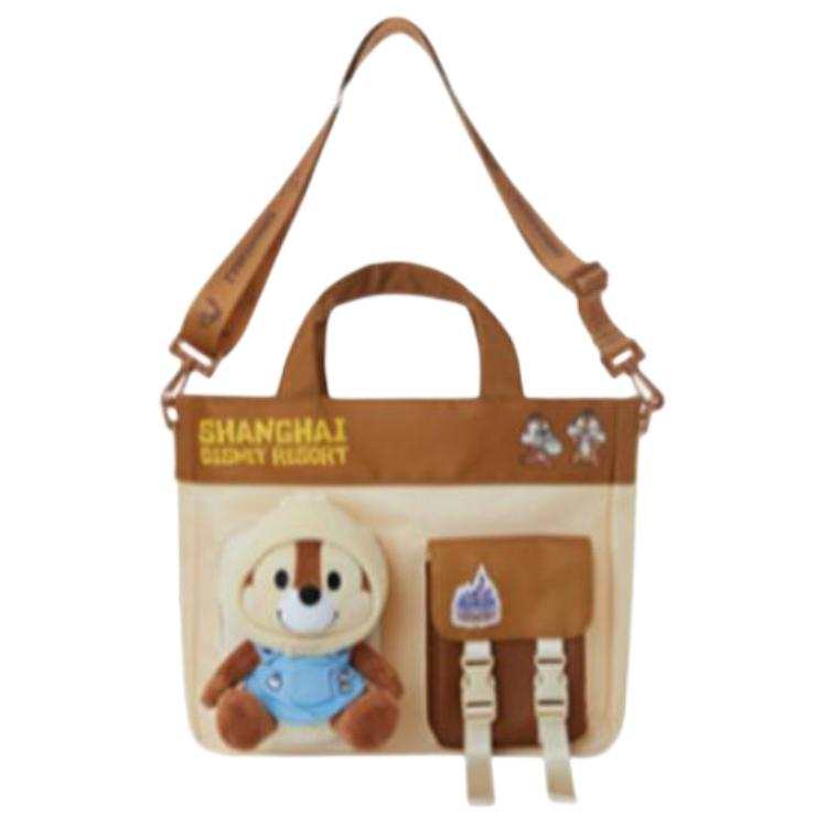 Disney Polyester Shoulder Bag, Crossbody Bag, Handbag Regular Unisex Brown