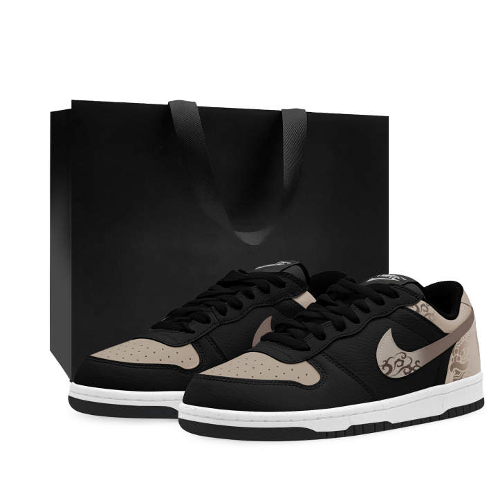 Nike Nike Big Low Lux Thermal Slip Resistant Cushioning Abrasion Resistant Low top Skateboard Shoes Unisex Black Brown