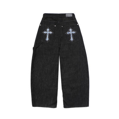 STRANGER LAB Jeans Unisex Black Moderate Scimitar Pants