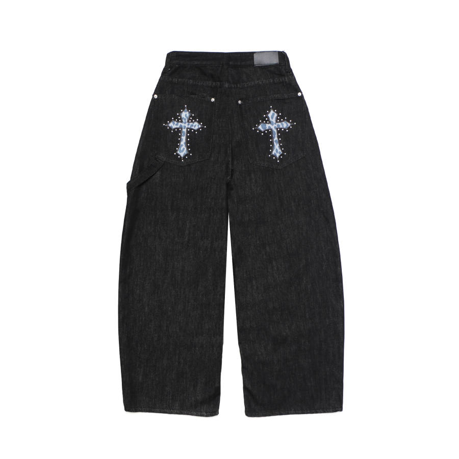 STRANGER LAB STRANGER LAB Jeans Unisex Black Moderate Scimitar Pants