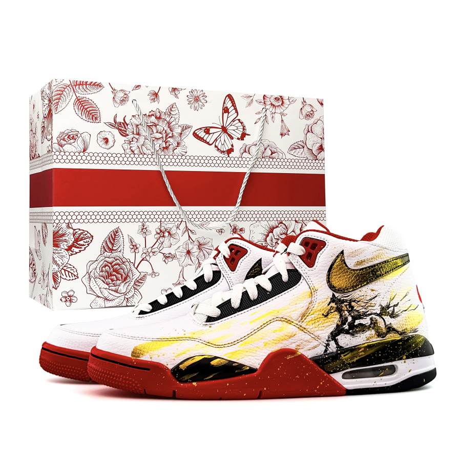 Nike Nike Flight Legacy Black Horse Golden Special Shopping Bag Cushioning Abrasion Resistant Slip Resistant Mid top
