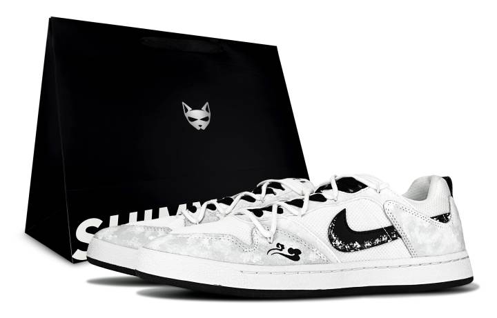 Nike Nike SB Alleyoop Floral Floating White Abrasion Resistant Lightweight Low top Skateboard Shoes Unisex Light Gray