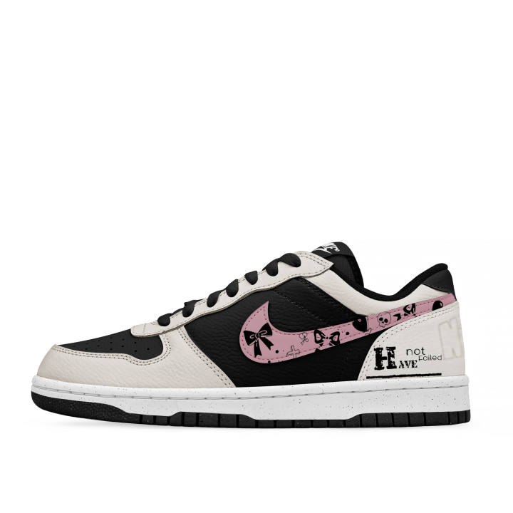 Nike Nike Big Low Lux Cushioning Abrasion Resistant Slip Resistant Low top Skateboard Shoes Unisex Pink Black Beige
