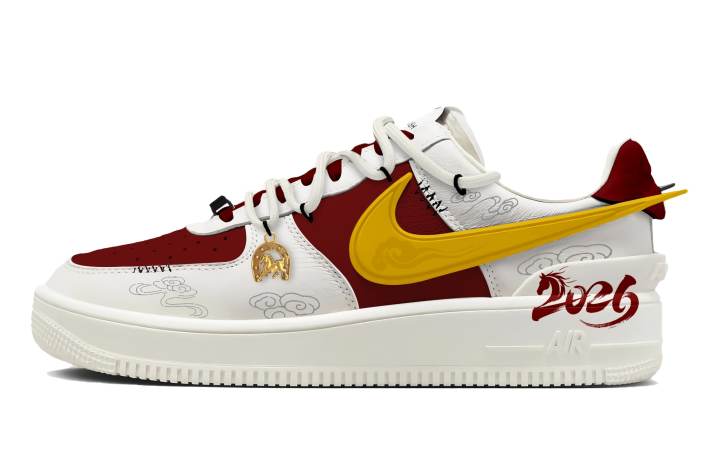 Nike Nike x AMBUSH Air Force 1 Auspicious Horse AF1 Top Grain Cow Leather Slip Resistant Abrasion Resistant Low top