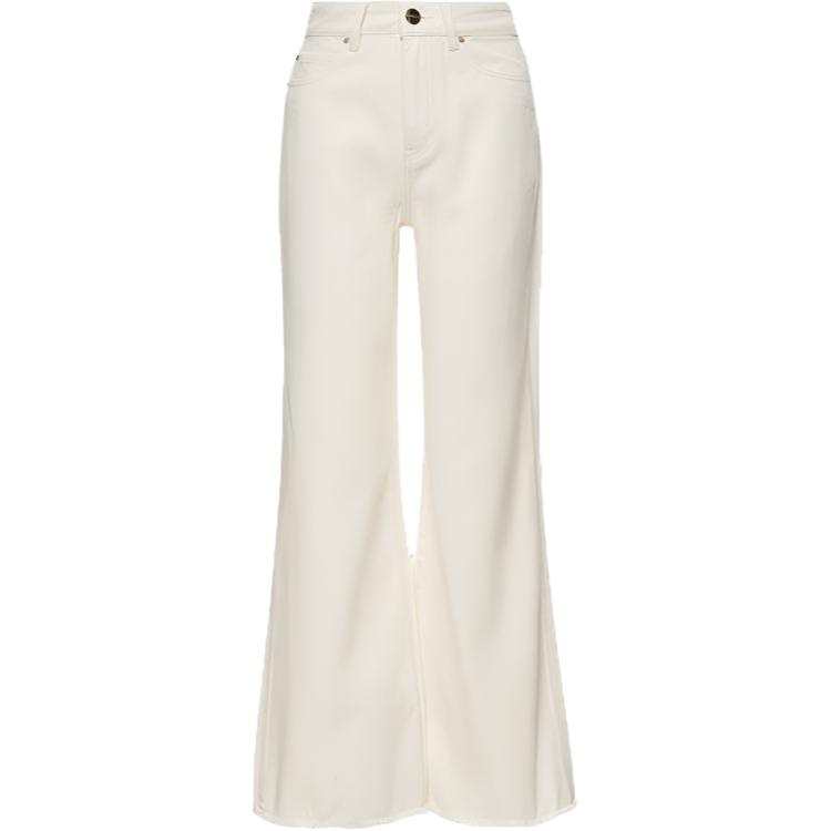 PINKO Jeans Women's Ecru Moderate Wide Leg Pants