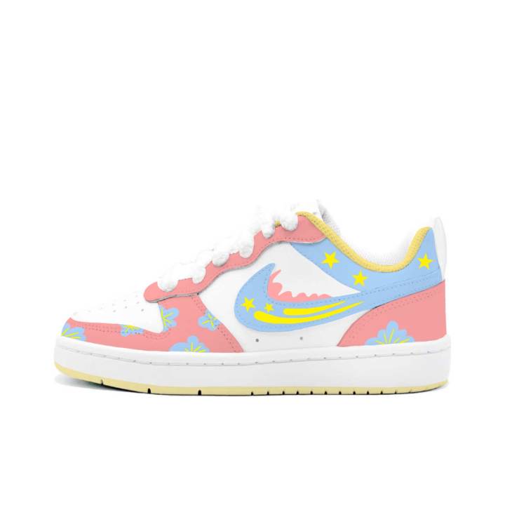 Nike Nike Court Borough 2 Pink Cloud Star Dream, Kung Fu Rabbit Leather Cushioning Abrasion Resistant Slip Resistant