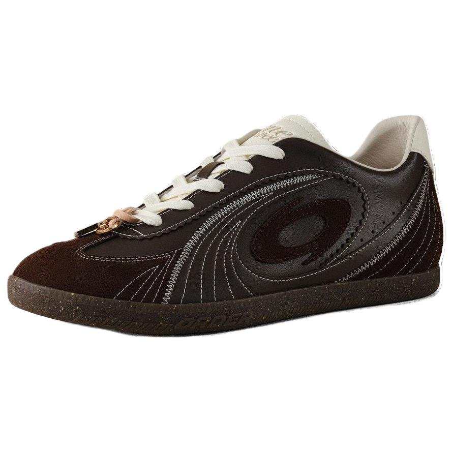 OLD ORDER Turbo Lite Microfiber Leather Low top German Army Trainers Unisex Sandalwood Dark Brown