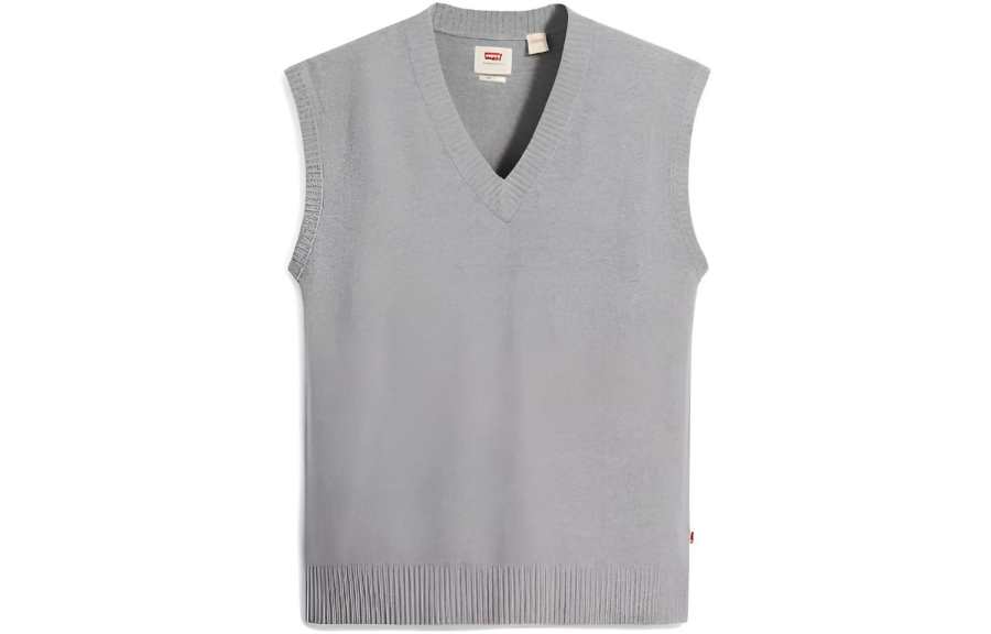 Levis Tank Tops Men's Gray V Neck Moderate Straight Fit