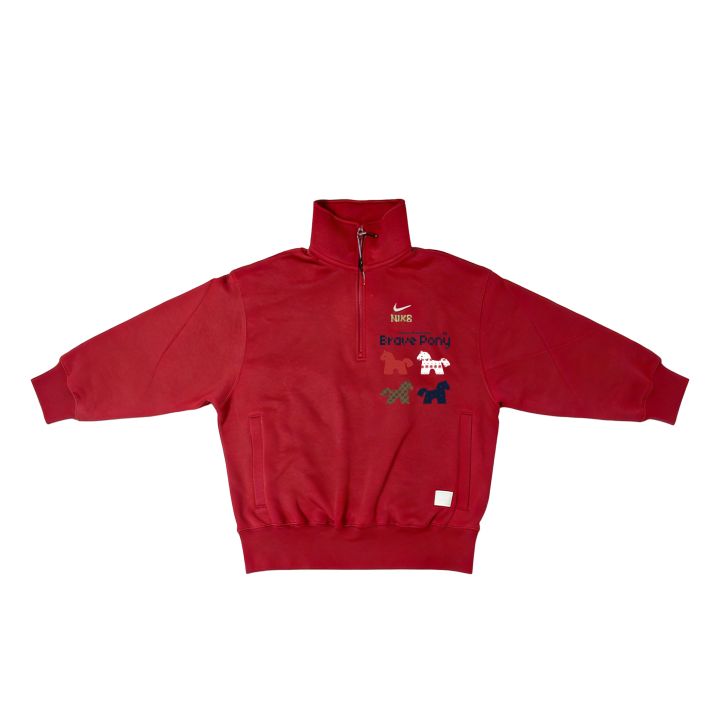 Nike Nike Sweatshirts Unisex Dark Red Stand Collar Moderate Reversible