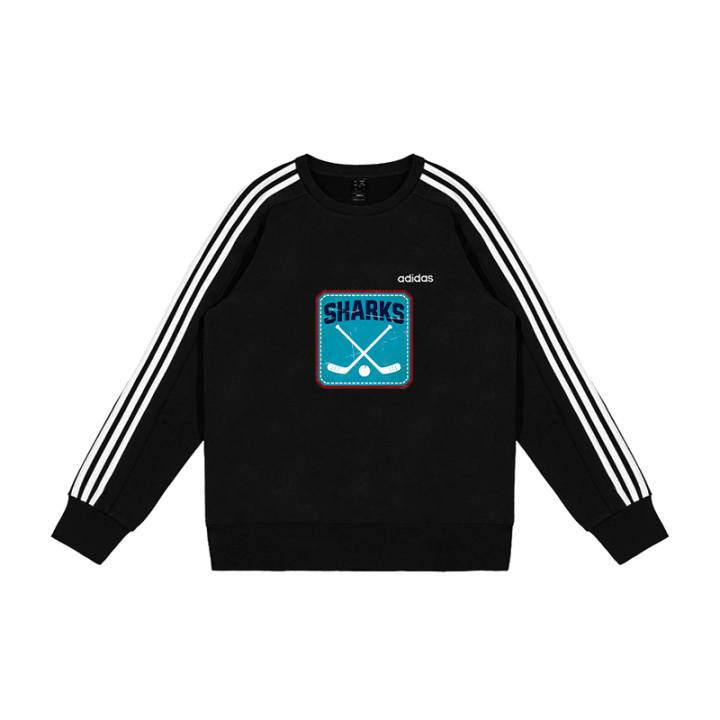 Adidas Adidas Sweatshirts Men's Black Crew Neck Moderate Regular