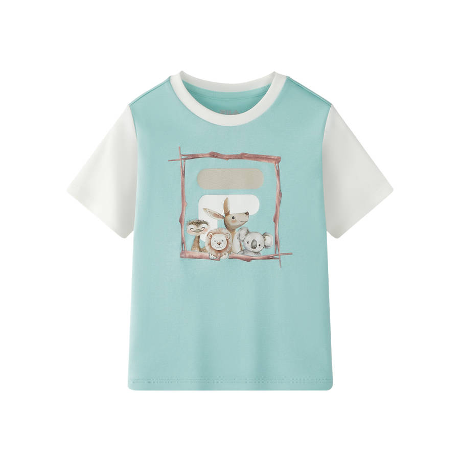 FILA KIDS Short Sleeved Light Pine Green Kids'