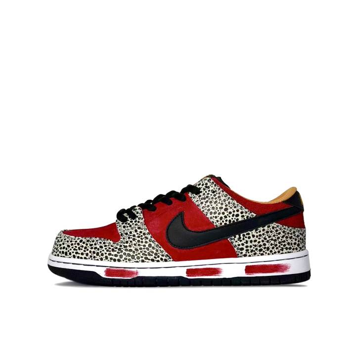 Nike Nike Dunk SB Muddy Ground Abrasion Resistant Slip Resistant Low top Skateboard Shoes Men's Red Black