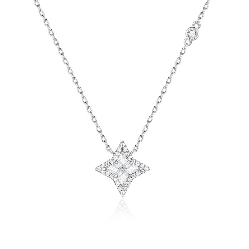 FANCI Radiant Collection 925 Sterling Silver Synthetic Cubic Zirconia Necklaces Women's