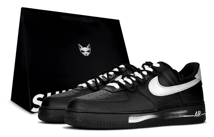 Nike Nike Air Force 1 Silver Shimmery Cat Slip Resistant Abrasion Resistant Slip Resistant Abrasion Resistant Low top