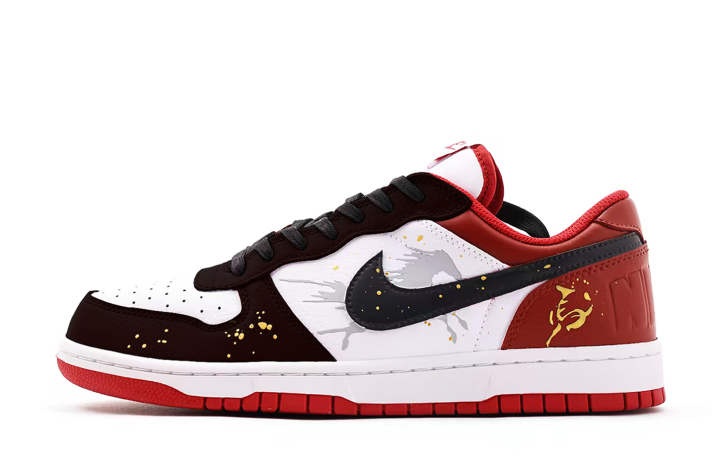 Nike Nike Big Wrapping, Wear Resistant And Non Slip Low top Skateboard Shoes Unisex Black Red