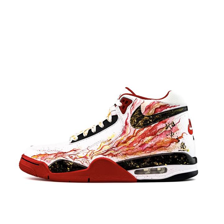 Nike Nike Flight Legacy Vintage Basketball Shoes Men's Mid Top White/Red/Black/Gold