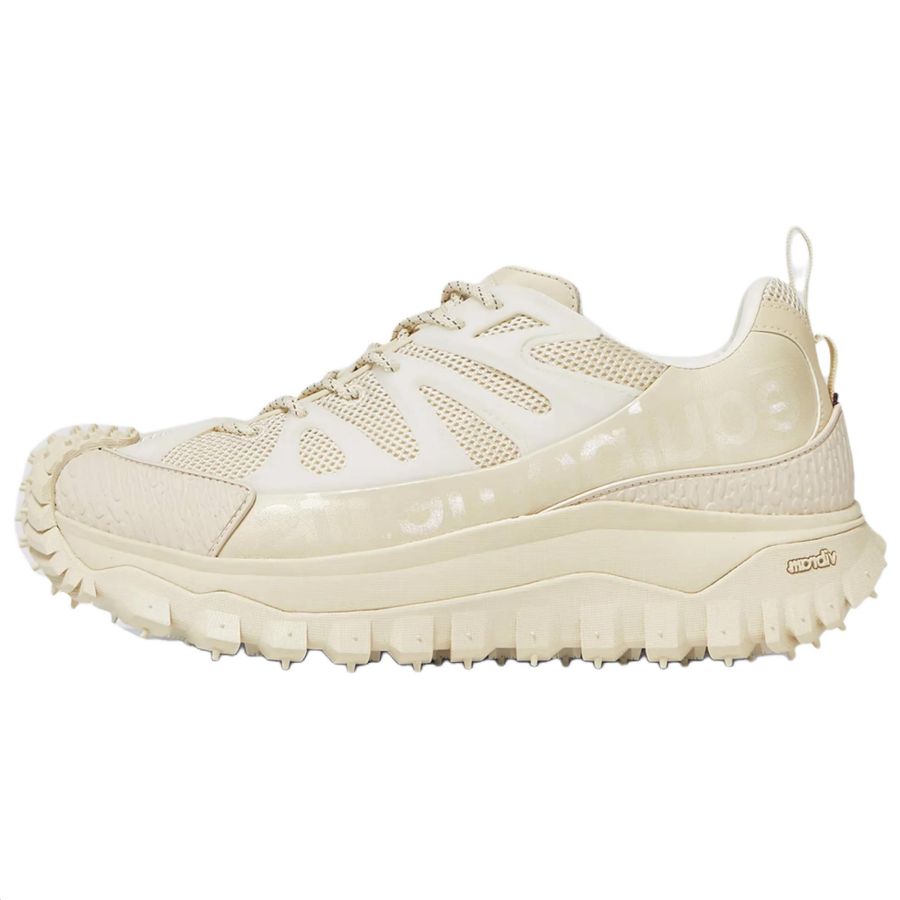 Moncler Trailgrip Amoeba Leather, Mesh Low top Casual Shoes 4cm Men's White