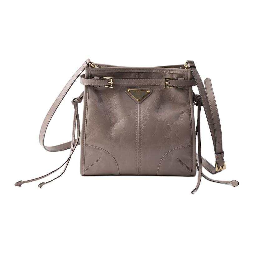 PRADA PRADA Bonnie Calfskin Shoulder Bag Mini Unisex Tin