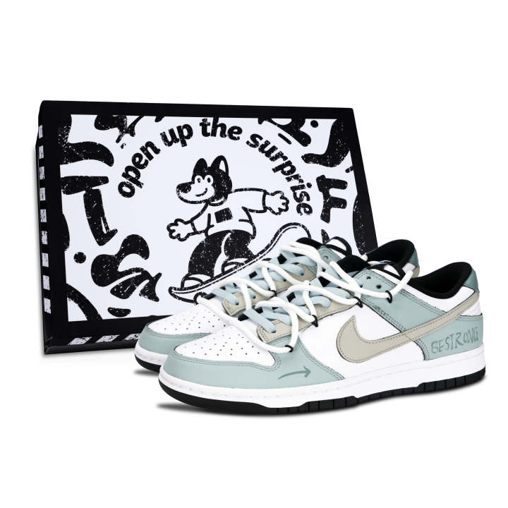 Nike Nike Dunk Black White, Mint Summer Slip Resistant Abrasion Resistant Slip Resistant Abrasion Resistant Low top