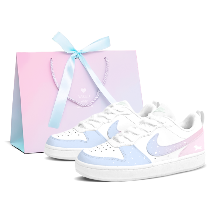 Nike Nike Court Borough Ruyi Immediately Low top Skateboard Shoes Women's Blue Pink