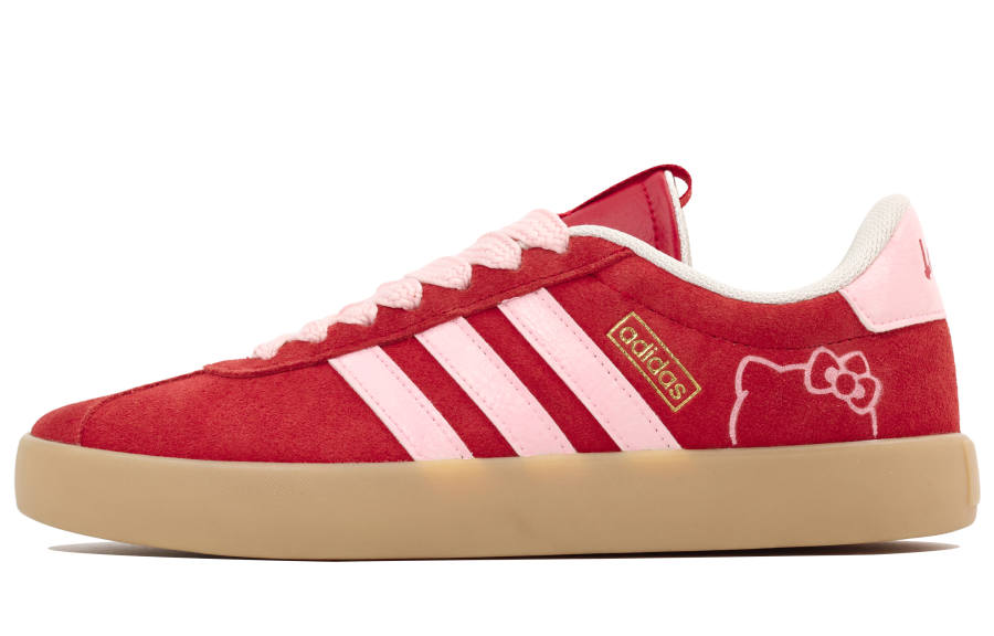 Adidas Adidas VL COURT 3.0 Synthetic Leather, Split Cow Leather Low top Skateboard Shoes Unisex Red