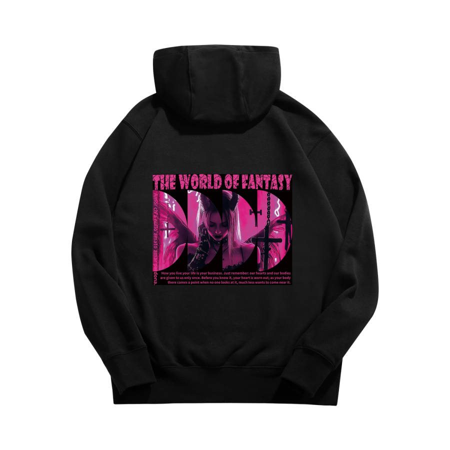 Nike Nike Sportswear Club Fleece Desire Angel Thermal Pullover Fleece Lined Hooded Long Sleeved Sweatshirt Unisex Black