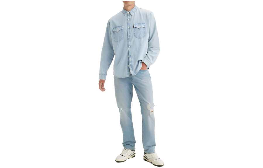 Levis Levis Jeans Men's Sky Blue Moderate Tapered Pants