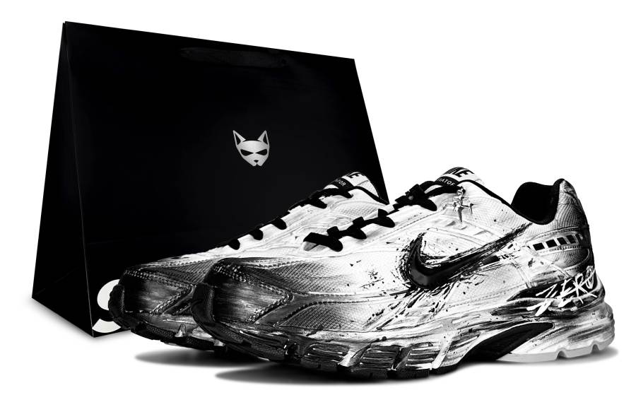 Nike Nike Initiator Cushioning Abrasion Resistant Breathable Low top Casual City Commuting Running Shoes Men's Black White