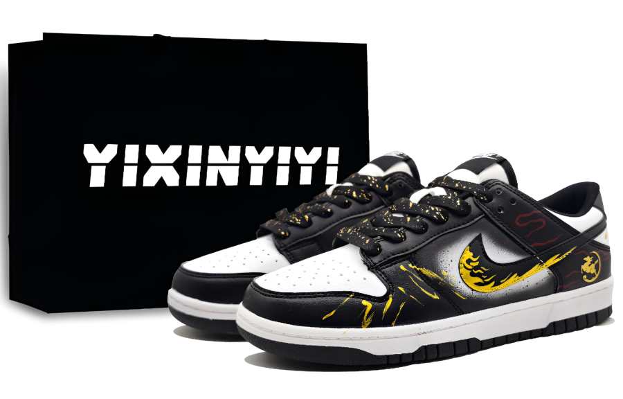 Nike Nike Dunk Abrasion Resistant Low top Skateboard Shoes Unisex Sunrise Gold