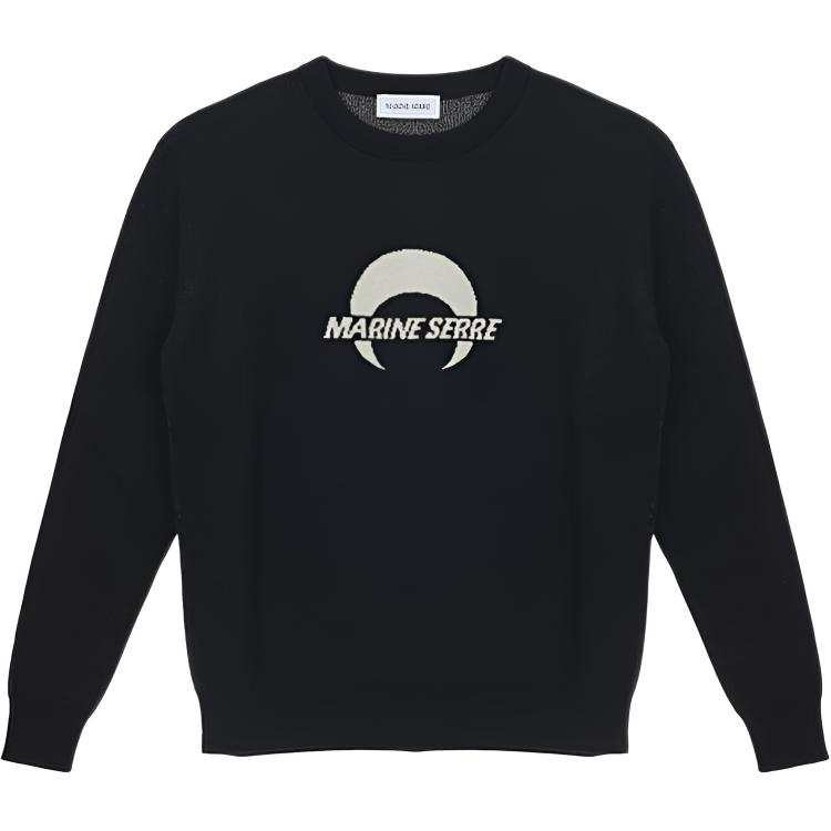 Marine Serre Logo Intarsia Crewneck Knitted Jumper