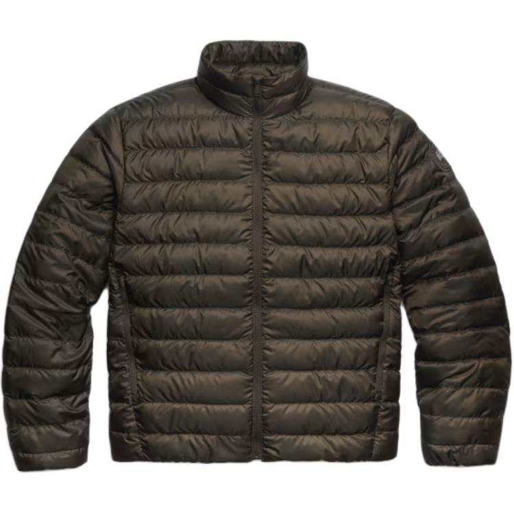 Canada Goose Down Jackets Men's Brown Stand Collar Moderate