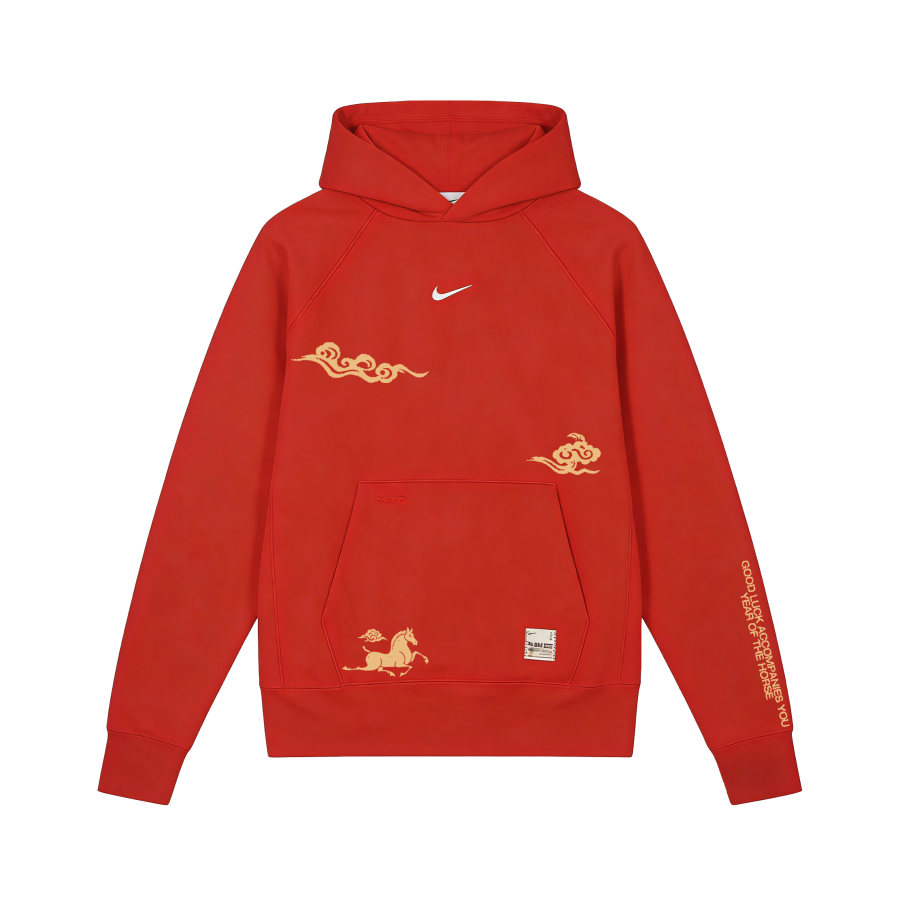 Nike Nike Sportswear Minimalist Style Horse Year Limited Fleece Lined Comfortable Soft Casual Hooded Long Sleeved Sweatshirt
